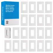 Amerisense Outlet Cover, Screwless Decorator Wall Plate, Light switch Power P...