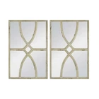 Set of 2 Shabby Chic Carved Wall Mirrors