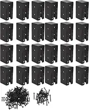 FLEXMAN 24Pcs Concealed Joist Hanger, 2in X 4in Handrail Joist Bracket 2mm Steel Thickness Mount Light Joist Hangers for Roofs, Decks, Floors, Handrails, Fences