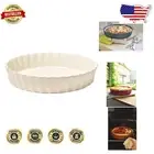 28cm Deep Ceramic Flan/Pie Dish - Oven & Freezer Safe for 4-6 Servings