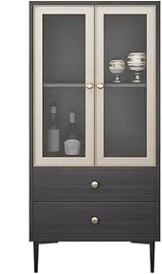 Wine Cabinet Wine Cabinet Living Room Simple Glass Drawer Bar Cabinet Sideboard Light Luxury Small Wine Storage Rack with Drawers Wine Rack (Size : Large)
