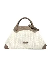Top double handle shoulder bag One size White