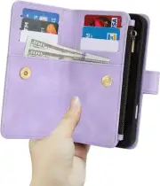 for iPhone 13 Pro Case,for iPhone 13 Pro Wallet Case with Zipper[9 Card