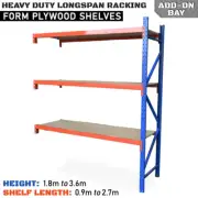 Longspan Racking ADD-ON BAY Particle Board Steel Warehouse Storage Garage