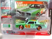 JOHNNY LIGHTNING - DEMOLITION DERBY - LIGHT TEAL - 1982 PONTIAC GRAND PRIX STOCK
