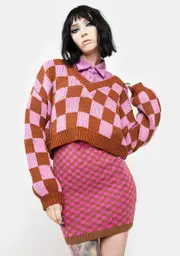 Your Move Checkerboard Sweater