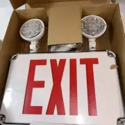 Exitronix VEX-WPCR-U-R-WH Wet Location LED Exit Sign NiCad Battery NEW!