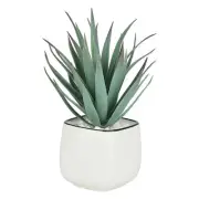 Artificial Succulents in Pots - Small Fake Plants Mini Succulent Agave Faux