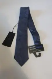 NWT Mens Ted Baker Leaf Jacquard Blue Silk Tie