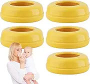 Collar Rings, Pack of 5 Leak-Proof Screw Rings, Bottle Accessories for Food Grade, Durable, Safe for Baby Feeding Bottles, , Perfect for Leak Prevention, E