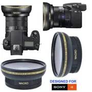 DEDICATED PRO HD 32K 72MM WIDE ANGLE MACRO LENS for SONY CYBER SHOT DSC-RX10 IV