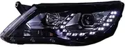 Car Styling Compatible For VW And Tiguan Headlights 2010-2012 LED Headlight LED DRL Bi Xenon Lens Headlight High Low Beam Parking(4300K White Yellow,35W)