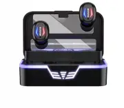 Earphone Wireless Bluetooth 5.2 Headphones Waterproof Sport Headsets Noise Reduction Earbuds with Mic-Black