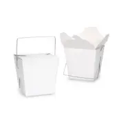 Bulk Packs 100 x 780ML/26oz White Noodle Box With Metal Handle Pail