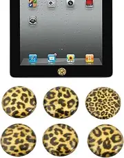Black Brown Leopard Prints Home Button Sticker Sheet for Phone
