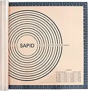 Sapid Extra Thick Silicone Pastry Mat Non-Slip with Measurements for Non-Stick Silicone Baking Mat Extra Large, Dough Rolling, Pie Crust, Kneading Mats, Countertop, Placement Mats (20" x 28",Gray)