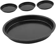 4pcs Nonstick Carbon Steel Pizza Tray Round Baking Pan for Pizza Cookies and Bread Kitchen Accessory for Even Heat Distribution and Easy Cleaning