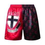 St Kilda Saints Official AFL Team Logo Summer Boxer Shorts Satin Pyjamas Adult