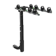 Bicycle Car Rear Carrier Hitch Mount Towbar Foldable Steel - Fits 4 Bikes