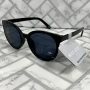 NWT West Loop Sunglasses 58773 001 VL Black Round Frames & Lenses 100% UVA-UVB