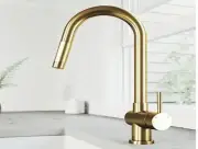 VIGO Gramercy Single-Handle Pull-Down Sprayer Kitchen Faucet in Matte Gold