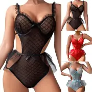 Women Sexy Lace Mesh Fun Jumpsuit Underwear Women Sexy Lingerie Underwear