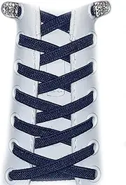 [PUGONGYIN] New Elastic Laces With Stylish Sparkling Diamond Press Buckle, 6 mm Wide Flat No Tie Shoe Laces for Adults and Kids, Tieless Trainers Boots Shoelaces, One Size Fits All