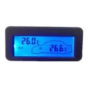 Digital Car LCD Display Inside Outside Thermomete Sensor Auto Accessories Black (for: Toyota)