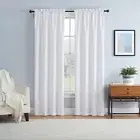 Eclipse Noise Reducing Window Light Blackout Curtain Panel White 42" x 63"