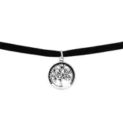 Sterling Silver Tree Of Life Choker Necklace
