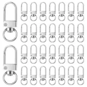 30 Pcs Metal Lobster Claw Clasps Swivel Lanyards Snap Hooks Keychain Hooks