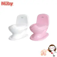 在飛比找蝦皮商城優惠-【Nuby】學習小馬桶(白/粉)｜寶貝俏媽咪