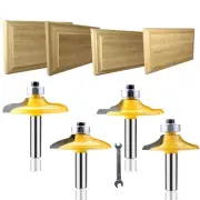 LEATBUY 1/4-Inch Shank Door&Drawer Front Edging Router Bit Set 4 PCS, Woodwor...