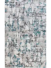 Freedom Grey Blue Abstract Pattern Rug
