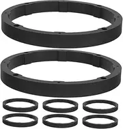 Zerodeko 8pcs Car Speaker Adapter Rings Durable Plastic Spacer for Front Rear Door Speakers Easy Installation Noise Isolation for Enhanced Sound Quality