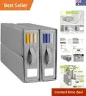 Eco-Friendly Foldable Bed Sheet Organizer Set for Modern Living - Grey, 2 Pack