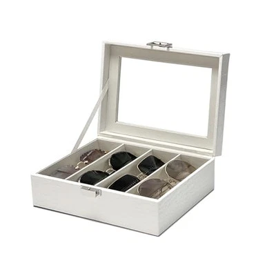 4-Slots Sunglasses Case Organizer, Eyeglass Glasses Display Holder Collector,