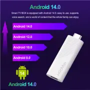 Smart TV Stick Android 14.0 4K HD Stream Player WiFi Bluetooth Voice 2Gb 16Gb
