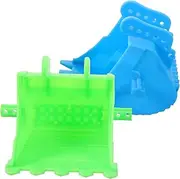 Generic 2pcs Excavator Bucket Construction Excavator Part Excavator Digger Bucket Digger Bucket Part Part Cognitive Model Plaything Digger Bucket Plastic