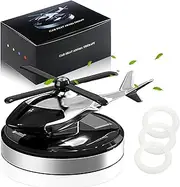 KaiDengZhe Car Air Freshener Diffuser, Solar Energy Rotating Aromatherapy Diffuser, Automotive Aluminum Alloy Interior Accessories, Natural Essential Oil Perfume for Car & Home with 3 Fragrant Tablets