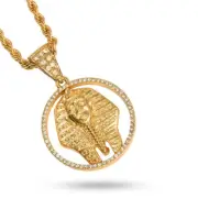 18K Gold Plated Pharaoh Pendant 5mm 30" Chain Necklace-#11