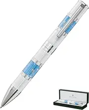 Monteverde USA Regatta Sport Ballpoint Pen, Santorini White and Blue – European Grade Resin, Luxury Writing Instrument, Refillable Parker Style Refills