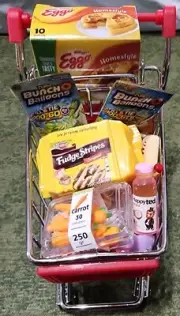 Mini Shopping Cart Filled Basket Metal Handcart Brands + More *Actual Photo* (9)