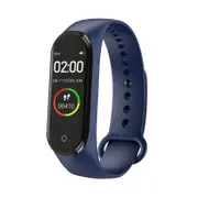 Smart M4 Wristbands Men Women Waterproof Sports Bracelet Phone Bluetooth Heart Rate Monitor Fitness watches For Android IOS - Blue