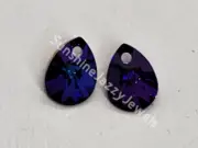 2pc Swarovski Crystal Purple Heliotrope 10mm Mini Pear 6128 Pendants; Teardrop