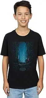 [Absolute Cult] Star Wars The Force Awakens Boys Kylo and Finn Art Poster T-Shirt Black 9-11 Years