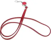 FUNNETOYU Retractable Badge Neck Lanyard with Telescopic Strap Lightweight Work Card Holder for Id Tags Name Badges PU Material Comfortable Convenient Use