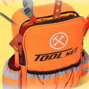 Kids Children Battery Operated Tools Set With Backpack Saw & Drill Playing Toys