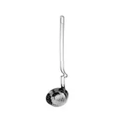 Curved Hanging Long Handle Soup Spoon Home Strainer Cooking Colander Kitchen Scoop Stainless Steel Ladle Tableware