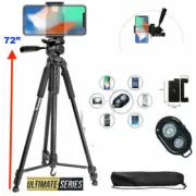 72" TRIPOD + MOUNT + REMOTE for IPHONE 7 8 X 10 XS 11 SAMSUNG NOTE GALAXY DSLR